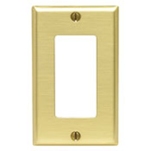 Leviton Standard Decorator Wallplates 1 Gang Brass Brass Device