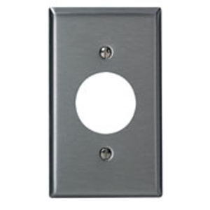 Leviton Standard Round Hole Wallplates 1 Gang 1.406 in Stainless Steel 302 Stainless Steel Device
