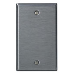 Leviton Standard Blank Wallplates 1 Gang Metallic Stainless Steel 430 Box