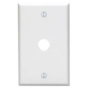Leviton Standard Coax Wallplates 1 Gang 0.625 in Stainless Steel 302 Stainless Steel Box