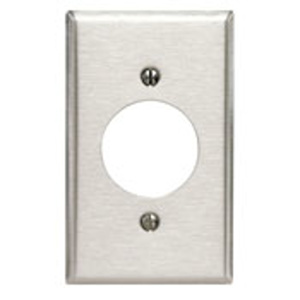 Leviton Standard Round Hole Wallplates 1 Gang 2.15 in Stainless Steel 430 Stainless Steel Device