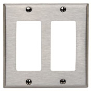 Leviton Standard Decorator Wallplates 2 Gang Stainless Steel 302 Stainless Steel Device