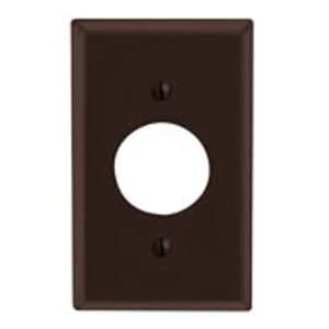 Leviton Standard Round Hole Wallplates 1 Gang 1.406 in Brown Thermoset Plastic Device