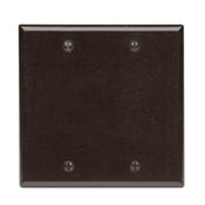 Leviton Standard Blank Wallplates 2 Gang Brown Thermoset Plastic Box