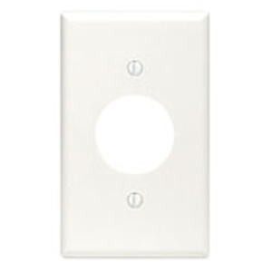 Leviton Standard Round Hole Wallplates 1 Gang 1.406 in White Thermoset Plastic Device