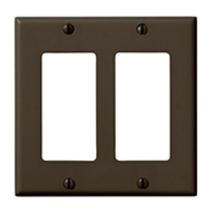 Leviton Standard Decorator Wallplates 2 Gang Brown Thermoset Plastic Device