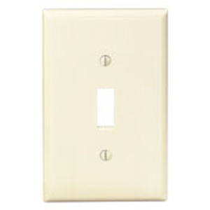 Leviton Midsized Toggle Wallplates 1 Gang Ivory Thermoset Plastic Device