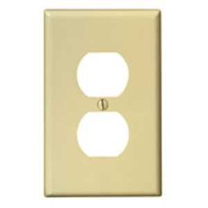 Leviton Midsized Duplex Wallplates 1 Gang Ivory Thermoset Plastic Device