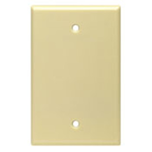 Leviton Midsized Blank Wallplates 1 Gang Ivory Thermoset Plastic Box