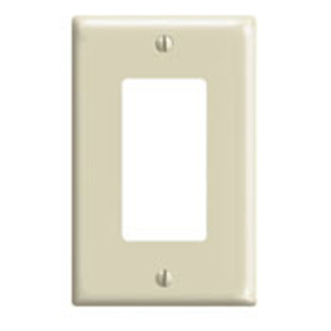 Leviton Midsized Decorator Wallplates 1 Gang Ivory Thermoset Plastic Device