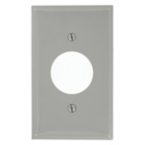 Leviton Standard Round Hole Wallplates 1 Gang 1.406 in Gray Nylon Device