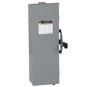 Square D DTU3-RB Series Non-fused Three Phase Double Throw Disconnects 30 A NEMA 3R 600 VAC, 600 VDC