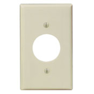 Leviton Standard Round Hole Wallplates 1 Gang 1.406 in Ivory Thermoset Plastic Device