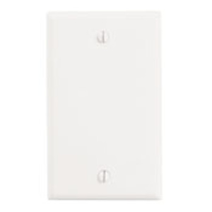 Leviton Standard Blank Wallplates 1 Gang White Thermoset Plastic Box