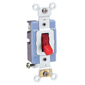 Leviton SPST Toggle Light Switches 15 A 120 V Red