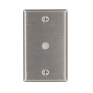 Leviton Standard Coax Wallplates 1 Gang 0.406 in Stainless Steel 302 Stainless Steel Box