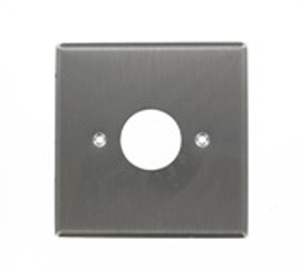 Leviton Standard Round Hole Wallplates 2 Gang 1.406 in Stainless Steel 302 Stainless Steel Device