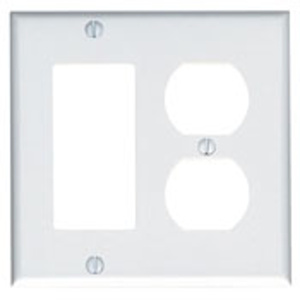 Leviton Standard Decorator Duplex Wallplates 2 Gang Stainless Steel 302 Stainless Steel Device