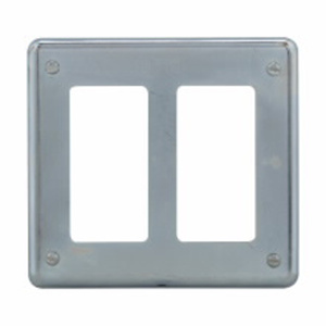 Eaton Crouse-Hinds S Series GFI Receptacle Covers 2 GFCI Device Steel