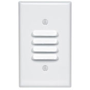 Leviton Standard Vertical Louvre Wallplates 1 Gang White Painted Metal Strap