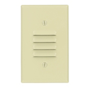 Leviton Standard Vertical Louvre Wallplates 1 Gang Ivory Metal Strap