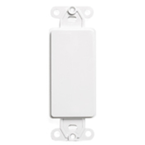 Leviton 80414 Decora® Series Wallplate Inserts Blank White Nylon