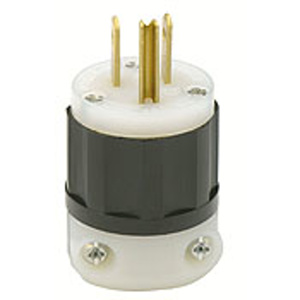 Leviton 5266 Series Plugs 5-15P 125 V Black/White