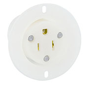 Leviton 5279 Series Single Receptacles 15 A 125 V 2P3W 5-15R Industrial Dry Location White<multisep/>White