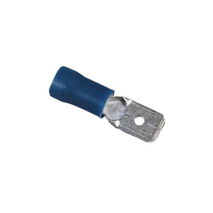 Ideal Male Insulated Disconnects 16 - 14 AWG Serrated Barrel 0.250 in Blue