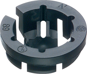 Arlington Black Button NM Series NM Romex Connectors 3/8 in Plastic
