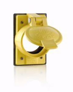 Leviton Weatherproof Outlet Box Covers Single Receptacle 2.15 in 1 Gang Yellow