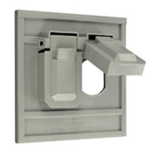 Leviton 4986 Series Weatherproof Oversized Outlet Box Covers Thermoplastic Gray