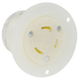 Leviton Black and White® Series Locking Flanged Receptacles 30 A 250 V 2P3W L6-30R