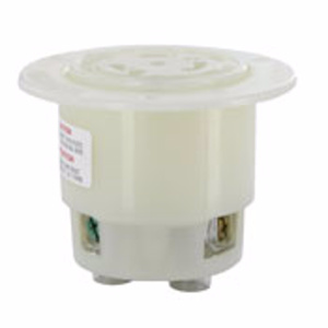 Leviton Black and White® Series Locking Flanged Receptacles 30 A 277/480 V 4P5W L22-30R