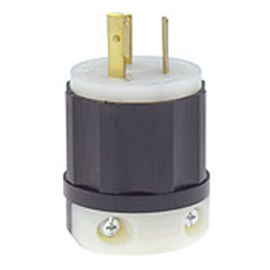 Leviton Black & White® Series Locking Plugs 20 A 277 V 2P3W L7-20P Uninsulated Black & White® Dry Location