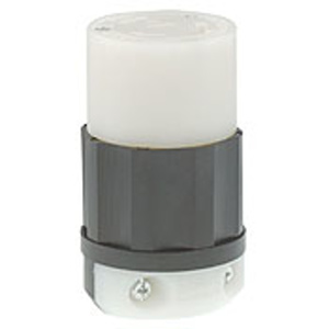 Leviton Black & White® Locking Connectors 30 A 480 V 2P3W L8-30R Non-Insulated Black & White® Dry Location