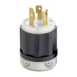 Leviton Black & White® Series Locking Plugs 30 A 277 V 2P3W L7-30P Uninsulated Black & White® Dry Location