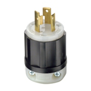 Leviton Black & White® Series Locking Plugs 30 A 2P3W L5-30P Non-Insulated Dry Location