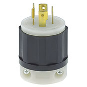 Leviton Black & White® Series Locking Plugs 20 A 3P4W L14-20P Non-Insulated Dry Location