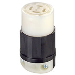 Leviton Black & White® Locking Connectors 20 A 3P4W L16-20R Non-Insulated Dry Location