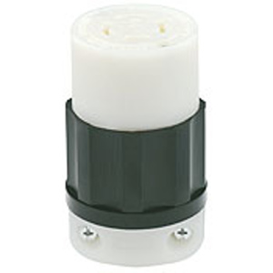 Leviton Black & White® Locking Connectors 20 A 277/480 V 4P4W L19-20R Uninsulated Black & White® Dry Location