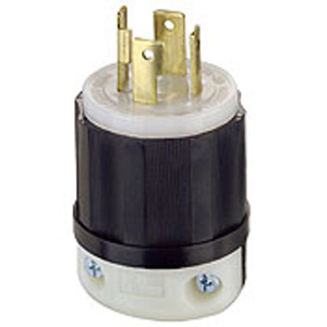 Leviton Black & White® Series Locking Plugs 30 A 3P4W L14-30P Non-Insulated Dry Location