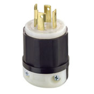 Leviton Black & White® Series Locking Plugs 30 A 120/208 V 4P4W L18-30P Uninsulated Black & White® Dry Location