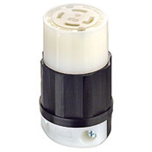 Leviton Black & White® Locking Connectors 30 A 3P4W L14-30R Non-Insulated Dry Location
