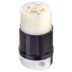 Leviton Black & White® Locking Connectors 30 A 3P4W L15-30R Non-Insulated Dry Location