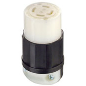 Leviton Black & White® Locking Connectors 30 A 600 V 3P4W L17-30R Uninsulated Black & White® Dry Location