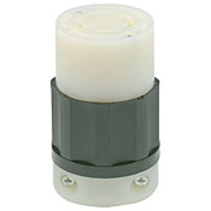 Leviton Black & White® Locking Connectors 30 A 277/480 V 4P4W L19-30R Uninsulated Black & White® Dry Location