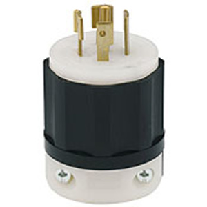 Leviton Black & White® Series Locking Plugs 20 A 277/480 V 4P5W L22-20P Uninsulated Black & White® Dry Location