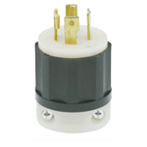 Leviton Black & White® Series Locking Plugs 30 A 347/600 V 4P5W L23-30P Uninsulated Black & White® Dry Location