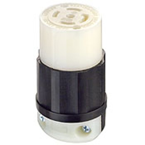 Leviton Black & White® Locking Connectors 30 A 120/208 V 4P5W L21-30R Uninsulated Black & White® Dry Location